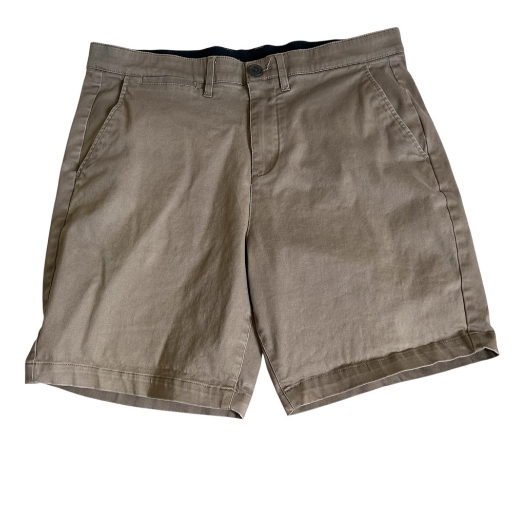 Jachs Tan Flat Front Shorts Classic Fit Summer Spring Stretch